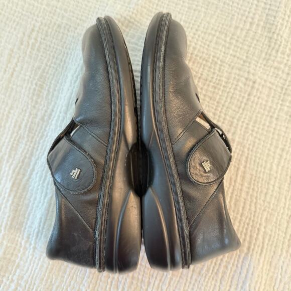 Finn Comfort Mary Jane Shoes Size 39 Black Leather Cut Out Buckle Germany - Picture 4 of 11